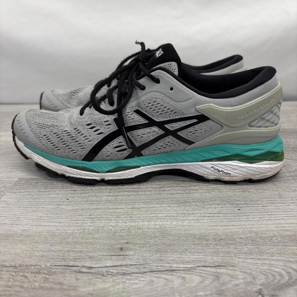 ASICS Gel-Kayano 24 Women's Running Shoes - Size 9.5 - Grey/Teal/Black